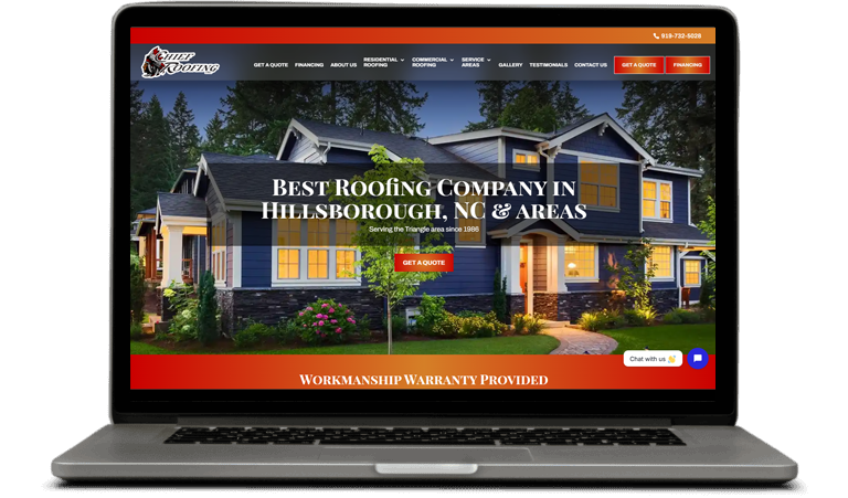 Chief Roofing Inc. website