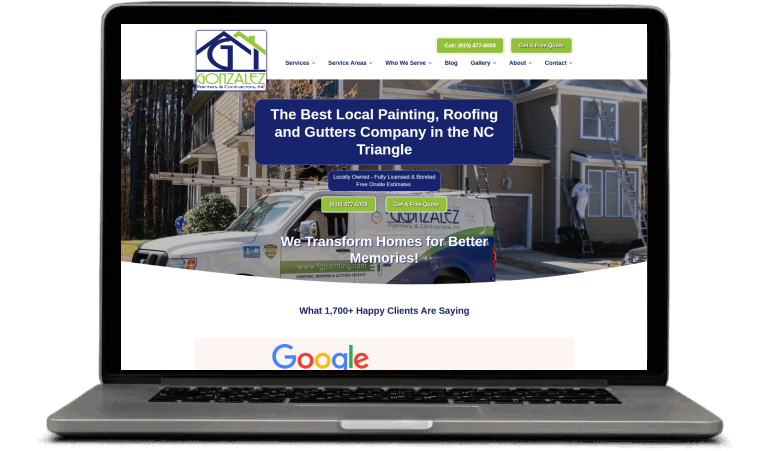 Gonzalez Painters website – Durham NC