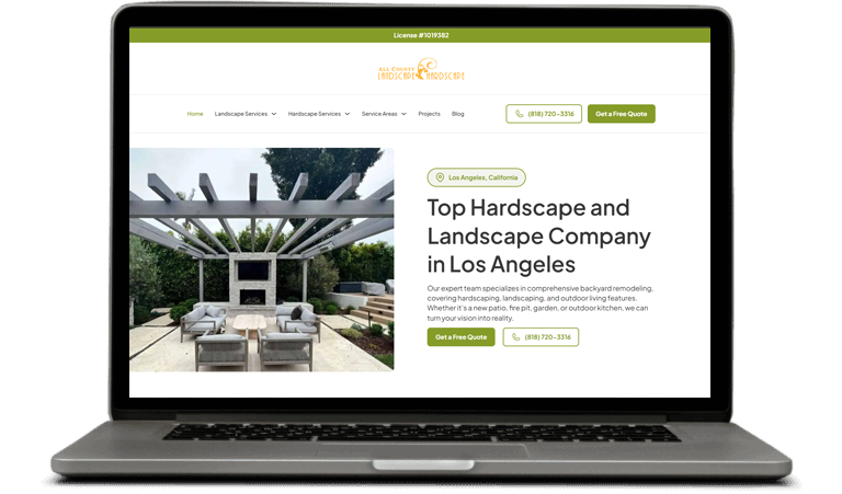 Landscape & Hardscape website