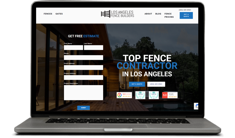 Los Angeles Fence Builders website