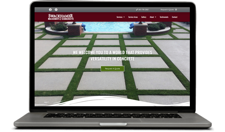 Swack Concrete website
